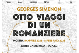 Georges Simenon osserva la Darsena. Milano, 1957  © Mondadori Portfolio/Mario Carrieri