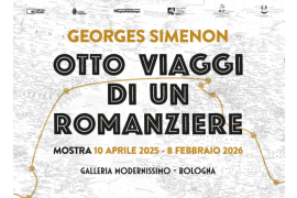 Georges Simenon osserva la Darsena. Milano, 1957  © Mondadori Portfolio/Mario Carrieri